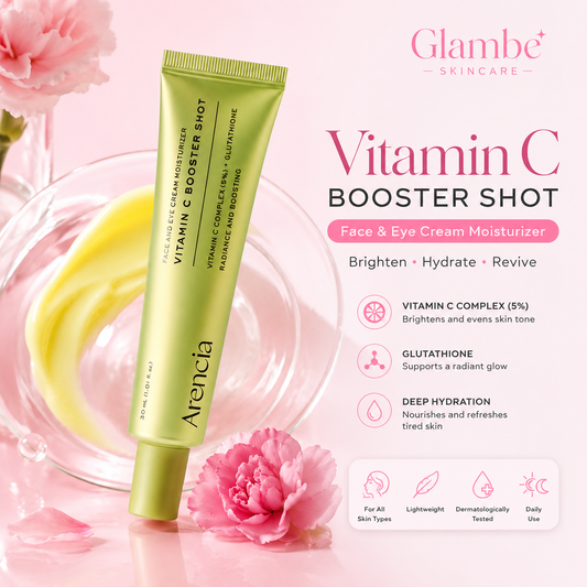 Arencia Vitamin C Booster Shot, Pure Vitamin C + Glutathione for Bright, Healthy Skin Glow